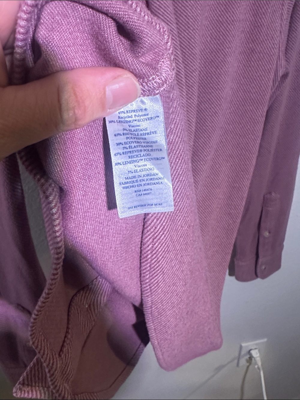 Faherty Button-Down Shirt — Dusty Mauve - Picture 4 of 4